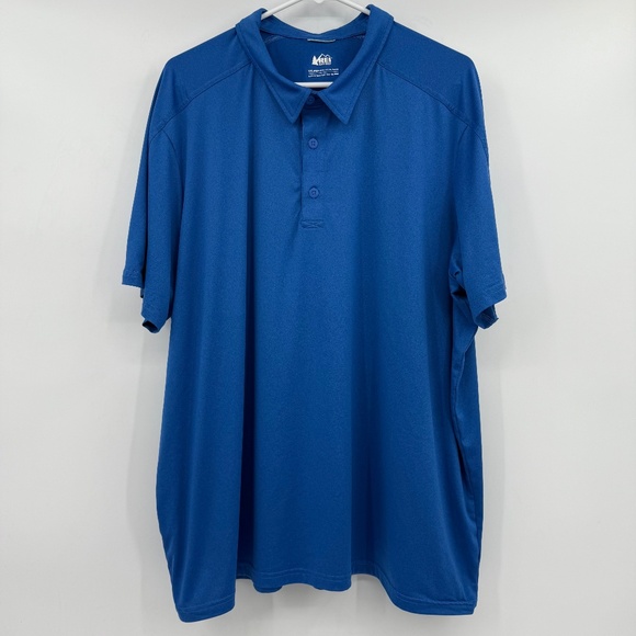 REI Other - Rei Polo Shirt Men XXL Blue Short Sleeve Performance Active Stretch Jersey